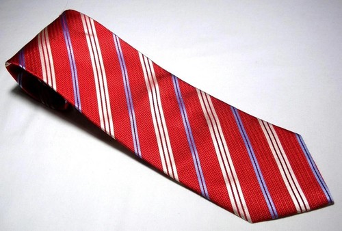 Vitaliano PANCALDI cravatta vintage cravatta collo seta italiana geometrica rossa 61,5X3,8"