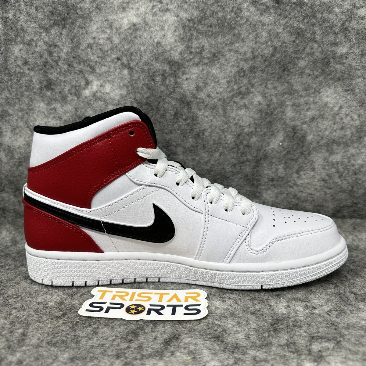 Air Jordan 1 Mid Shoes Mens 7 Chicago White Red Black 554724-116