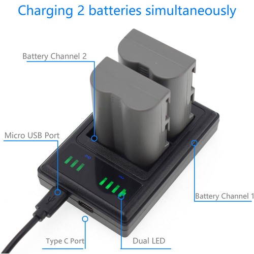 battery charger For Nikon EN-EL3e D50 D70 D70s D80 D90 D100 D200 D300s MH-18A - Picture 4 of 6