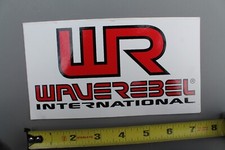 Wave Rebel International Bodyboards Red White 80's V60C Vintage Surfing STICKER