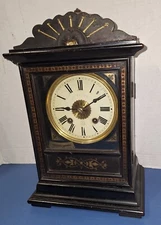 Rare German Furtwangler L.F.S.  Mantel Clock With Alarm Working
