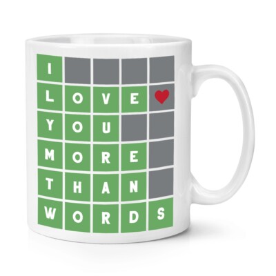 Ich liebe dich mehr als Worte Wordle inspiriert 10 Unzen Becher Tasse Valentinstag Freundin
