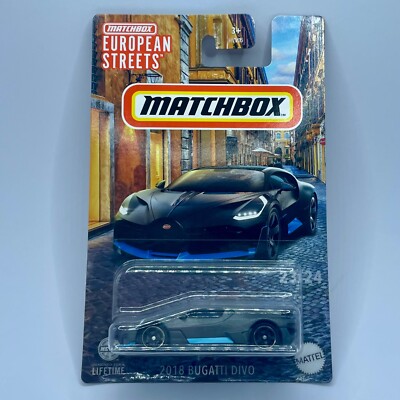 MATCHBOX EUROPEAN STREETS 2018 BUGATTI DIVO 23/24 HVV44
