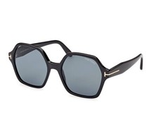 Tom Ford FT TF1032-F 01A Pilot Shiny Black/Smoke Sunglasses Authentic