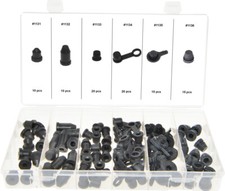 Swordfish 21130 - Black Rubber Brake Bleeder Screw Cap Assortment 90 Pieces