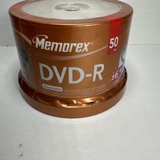 Memorex 50 Pack DVD-R 16X Blank 4.7GB 120 Min Recordable Discs - NEW