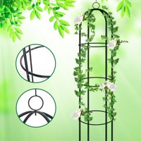 Rosenbogen Torbogen Garten Rankhilfe Pergola Spalier Rankgitter SchwarzgrüN 188