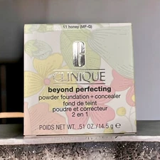 11 HONEY- CLINIQUE beyond perfecting powder foundation + concealer 0.51 oz. New