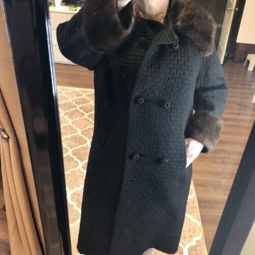 Jan Kell Vintage 1960’s Genuine Fur Trimmed Wool Coat - Picture 12 of 12