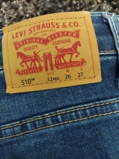 Levi Strauss 510 26 27 Skinny Stretch Blue Denim