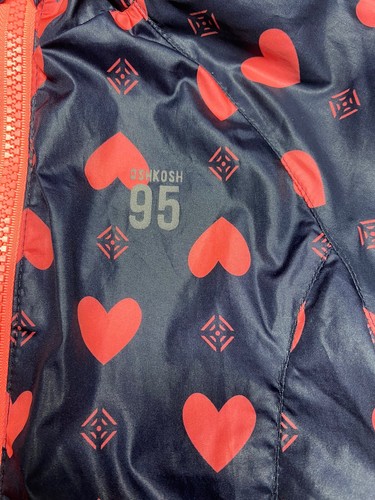 Osh Kosh B’gosh Girls 4T Spring Navy Pink Hearts Jacket Excellent Condition - Picture 3 of 11