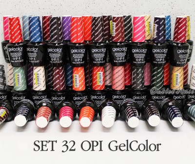 HOT SALE   OPI GelColor SET OF 32 Color Base Top Coat Soak Off Gel Nail Lot Kit