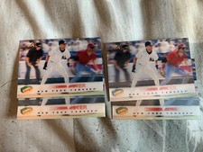 4 Derek Jeter Denny’s Restaurant 3D Baseball Cards 1997.   MLB HOFer.