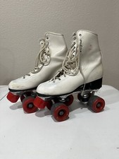 VINTAGE Roller Derby White Leather Skates Size 7 - USED - Hardware Included