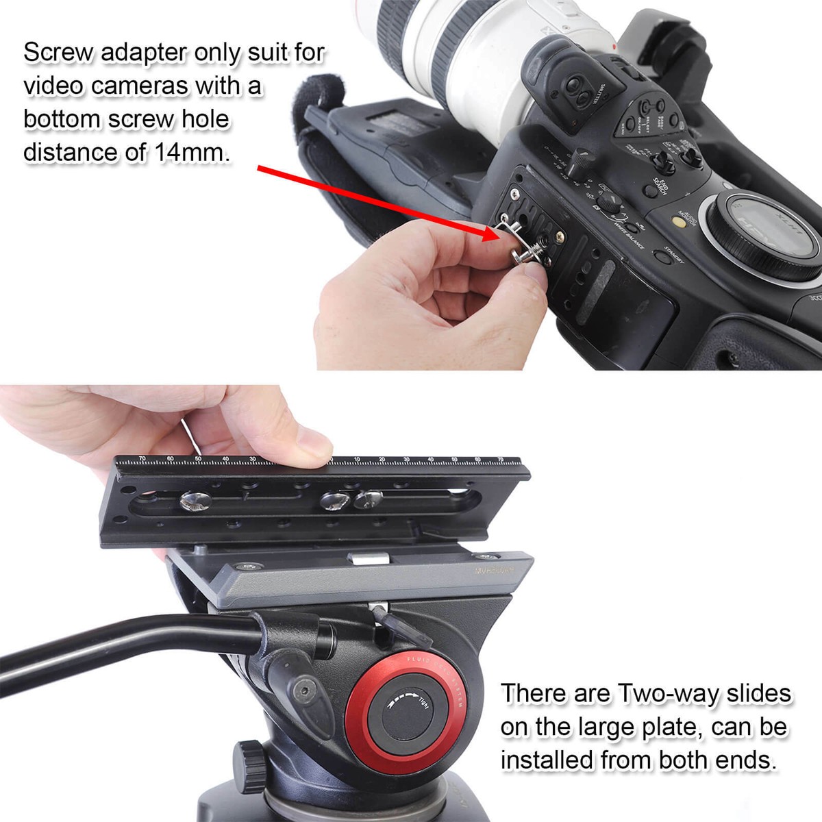 Haoge 160mm Quick Release Plate For Sachtler Tripod Fluid - View #14