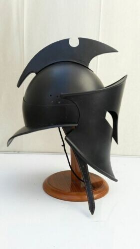 MEDIEVAL KING LEONIDAS HELMET SPARTAN HELMET 300 MOVIE HELMET LARP  SCA LARP Art - Picture 2 of 4