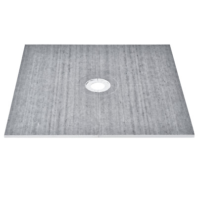 VEVOR Waterproofing Shower Curb Tray Kit 72''x72'' w/ Central Drain Thickened