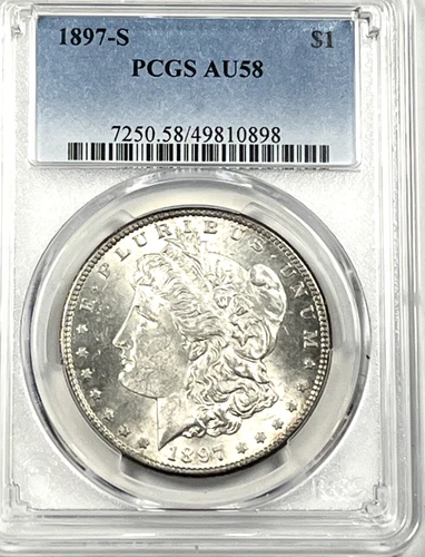 1897-S Morgan Dollar : PCGS AU58