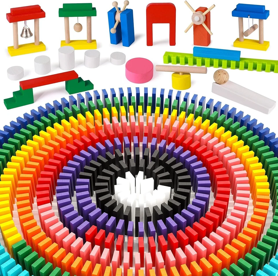Extra Large 1000 PCS Dominoes Kit - Educational Building Blocks for Families - Image 3 of 4