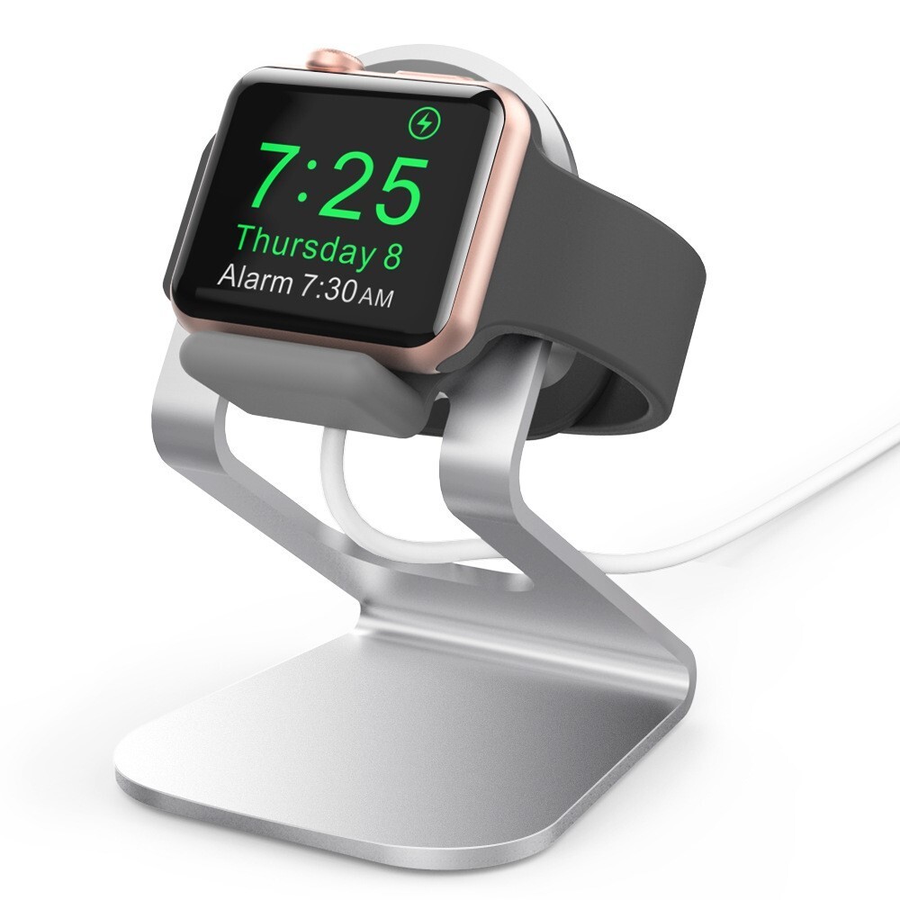 Aluminum Charging Stand for Apple Watch - Silver