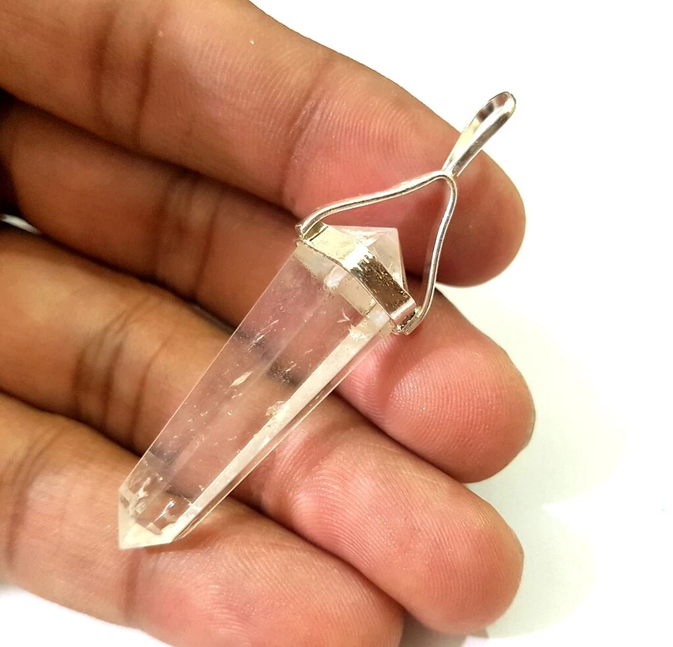 Crystal Quartz Reiki Healing Meditation Pendant Chakra Stone - Image 3 of 4