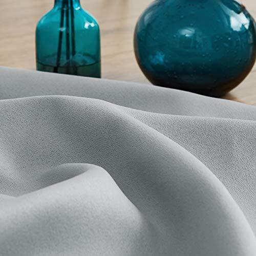 Pom Pom Curtains for Bedroom Windows 84 inch Energy Efficient 50" x 84" Grey - Picture 4 of 7
