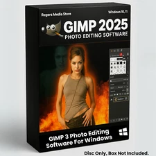 GIMP 3 (2025 Edition) Pro Graphic Design - Photo Editing Software Program on CD