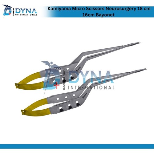 Kamiyama Micro Scissors Neurosurgery 18 cm 16cm Bayonet Handle 2Pcs - Picture 3 of 6