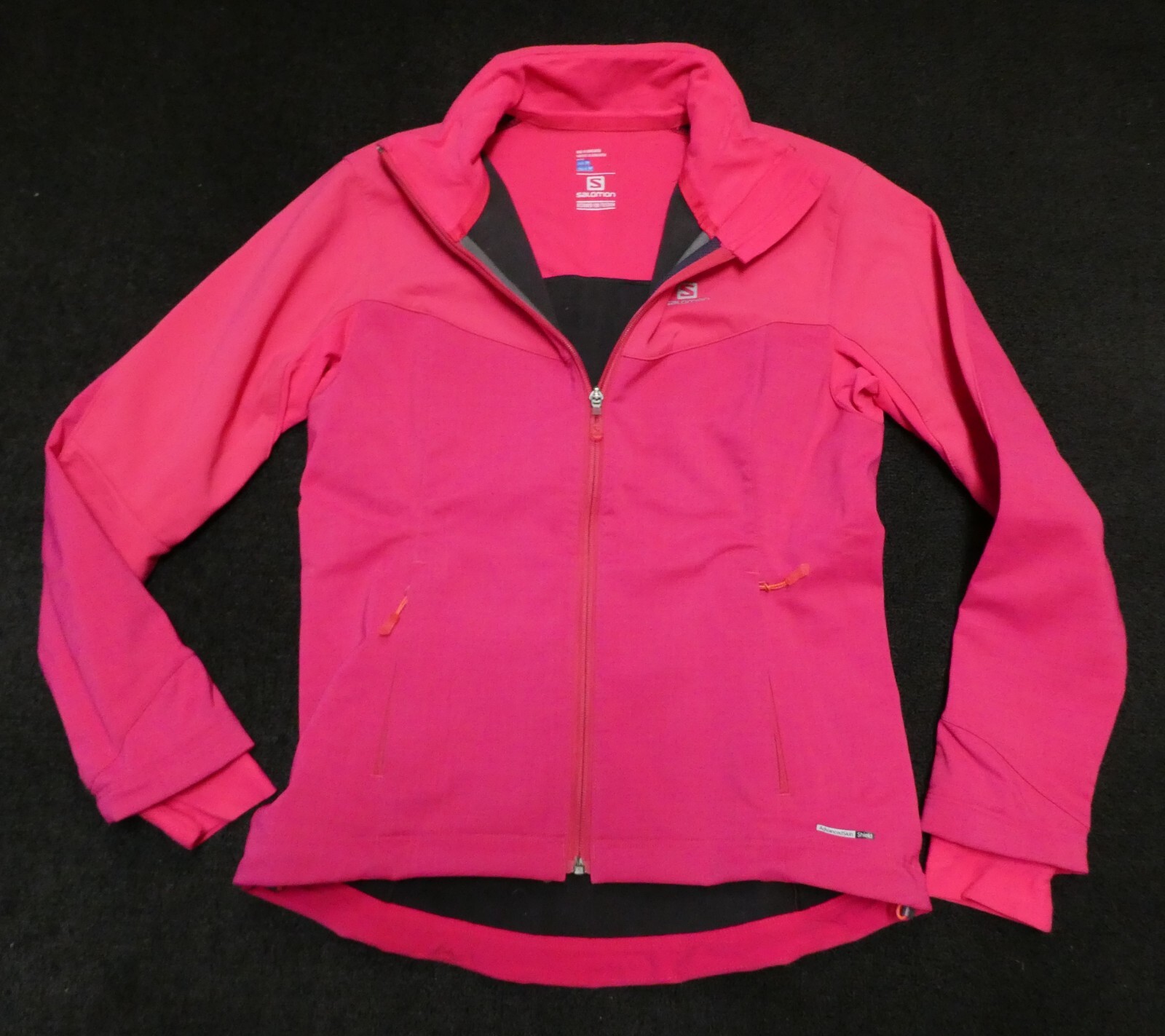 Salomon giacca softshell donna rosa scuro full zip elasticizzata taglia M