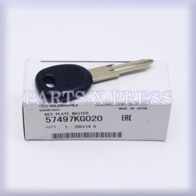 GENUINE OEM SUBARU IMPREZA 1993 - 2001 STEEL KEY PLATE BLANK BLACK 57497-KG020