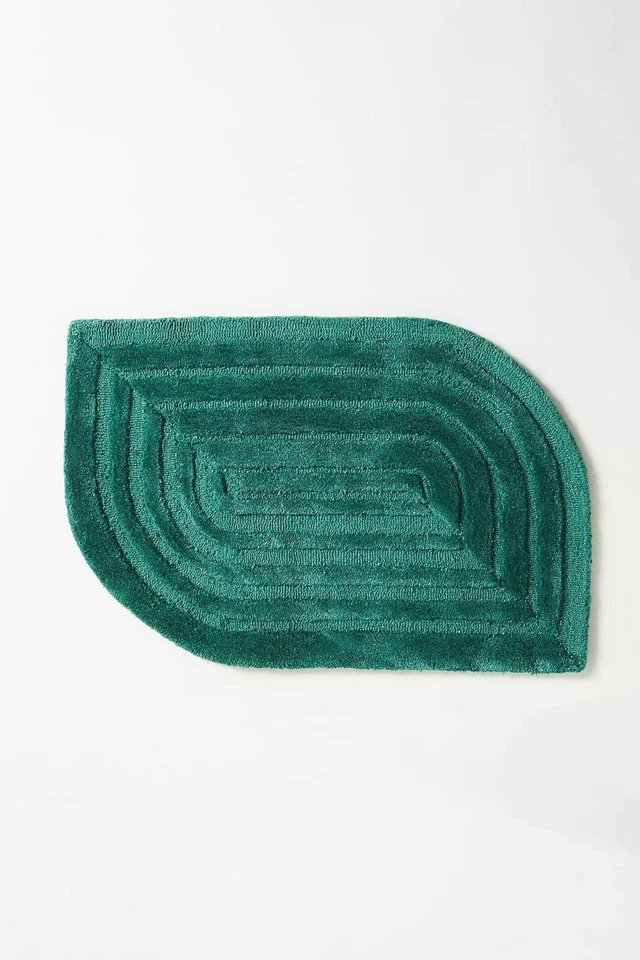 Tonya - Alfombra de área suave de lana y viscosa acolchada a mano verde azulado, 5x8, 6x9, 8x10 Foto 4 de 4