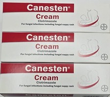 3 x Canesten Anti-fungal Cream -Nappy Rash, Athletes Foot, Thrush, Ringworm -50g