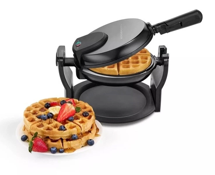 Kitchen Smith By Bella Belgian Waffle Maker Rotating 180 With Drip Tray