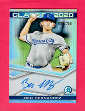 BEN HERNANDEZ 2020 Bowman Draft Chrome Class Of 2020 AUTO REFRACTOR /250 C20A