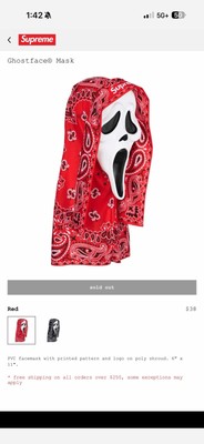 Supreme Ghostface Mask Red