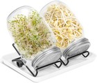 Sprossenglas Keimglas 2er Set mit Deckel & Sieb 2 Einstellbare Halterung