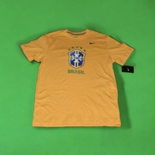 NIKE BRASIL NATIONAL TEAM CORE BASIC MENS SOCCER T-SHIRT - MENS SIZE LARGE NEW