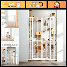 Extra Tall 51" Cat Gate - 29.5"-40.6" Wide Pet Barrier, Pressure-Mounted, Auto C