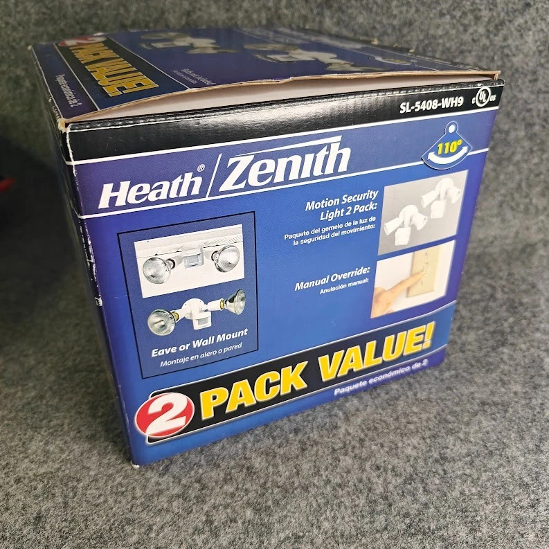 Heath/Zenith Motion Security Light 2-Pack SL-5408WH9 | NEW | Dual Flood Lights - Image 2 of 4