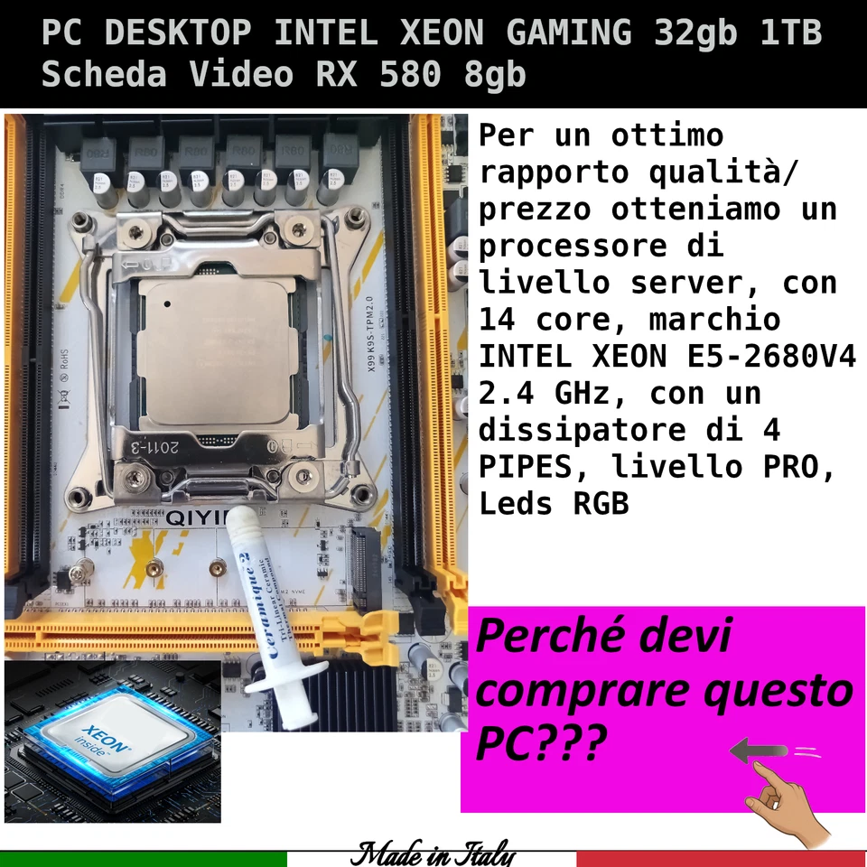 PC Desktop Gaming | Intel 14-Core | AMD 580 8GB | 32GB RAM | 1TB NVMe | Win 11 - Imagen 3 de 4