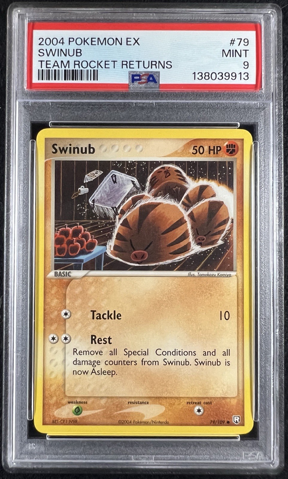 Swinub 79/109 EX Team Rocket Returns Pokemon Card - PSA 9 MINT