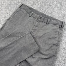 Uniqlo Chino Pants 34 Gray Slim Fit Flat Front Cotton Blend Mens