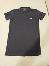 Emporio Armani 14A Men s Small Crewneck T Shirt Black/white Logo 1509