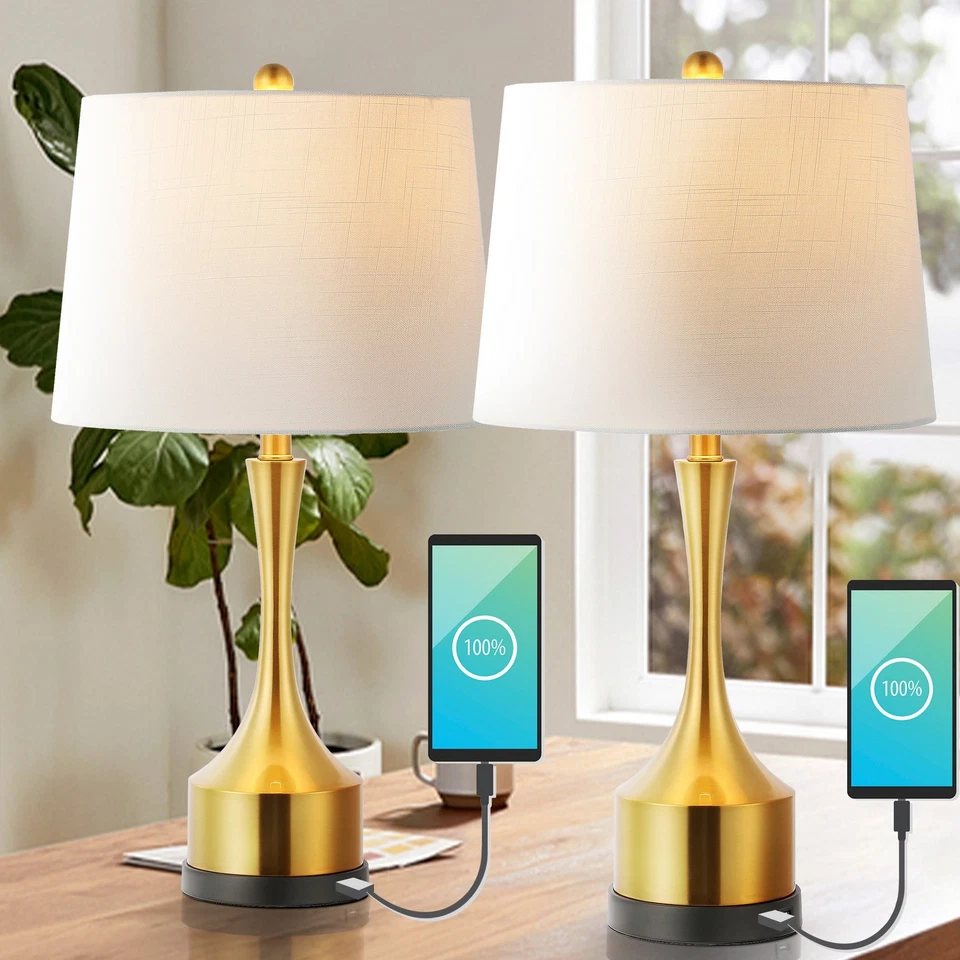 Lámpara de mesa LED JONATHAN Y Farmhouse Cooper Foto 3 de 4