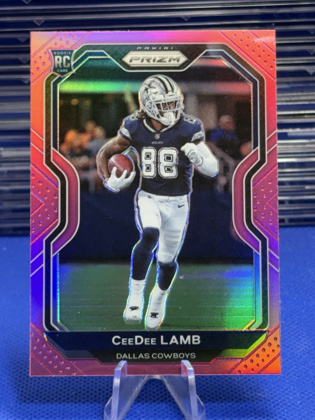 2020 Panini Prizm Prizm Pink #334 CeeDee Lamb RC Dallas Cowboys