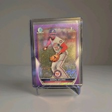 2023 1st Bowman Chrome Purple Shimmer Refractor #BCP-169 Edwin Solano 84/250 RC