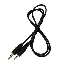 3ft 2.5mm to 3.5mm SLIM Mini Stereo TRS Plug Male/Male Cable Black