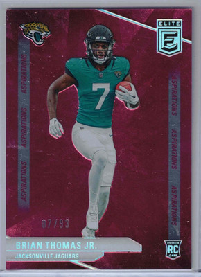 2024 Donruss Elite Brian Thomas Jr Aspirations RC 7/93 Jersey #