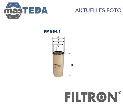 PP964/1 KRAFTSTOFFFILTER FILTRON FÜR IVECO STRALIS ES 440S54 397KW