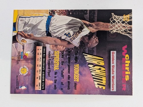 Chris Webber 1993-94 Topps Stadium Club #352 Rookie 1st Day Issue - Bild 6 von 6